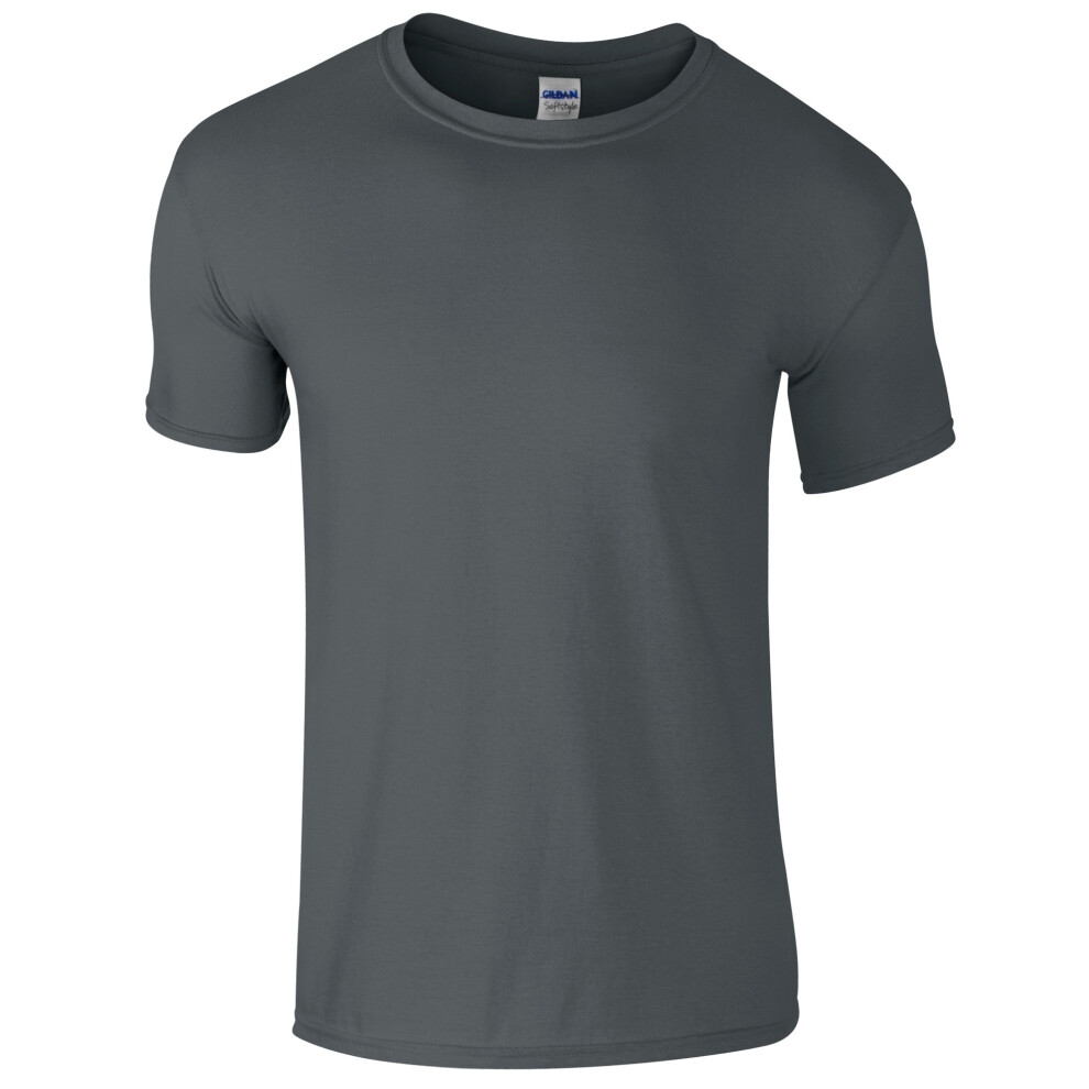 (XL, Charcoal) Gildan Mens Short Sleeve Soft-Style T-Shirt