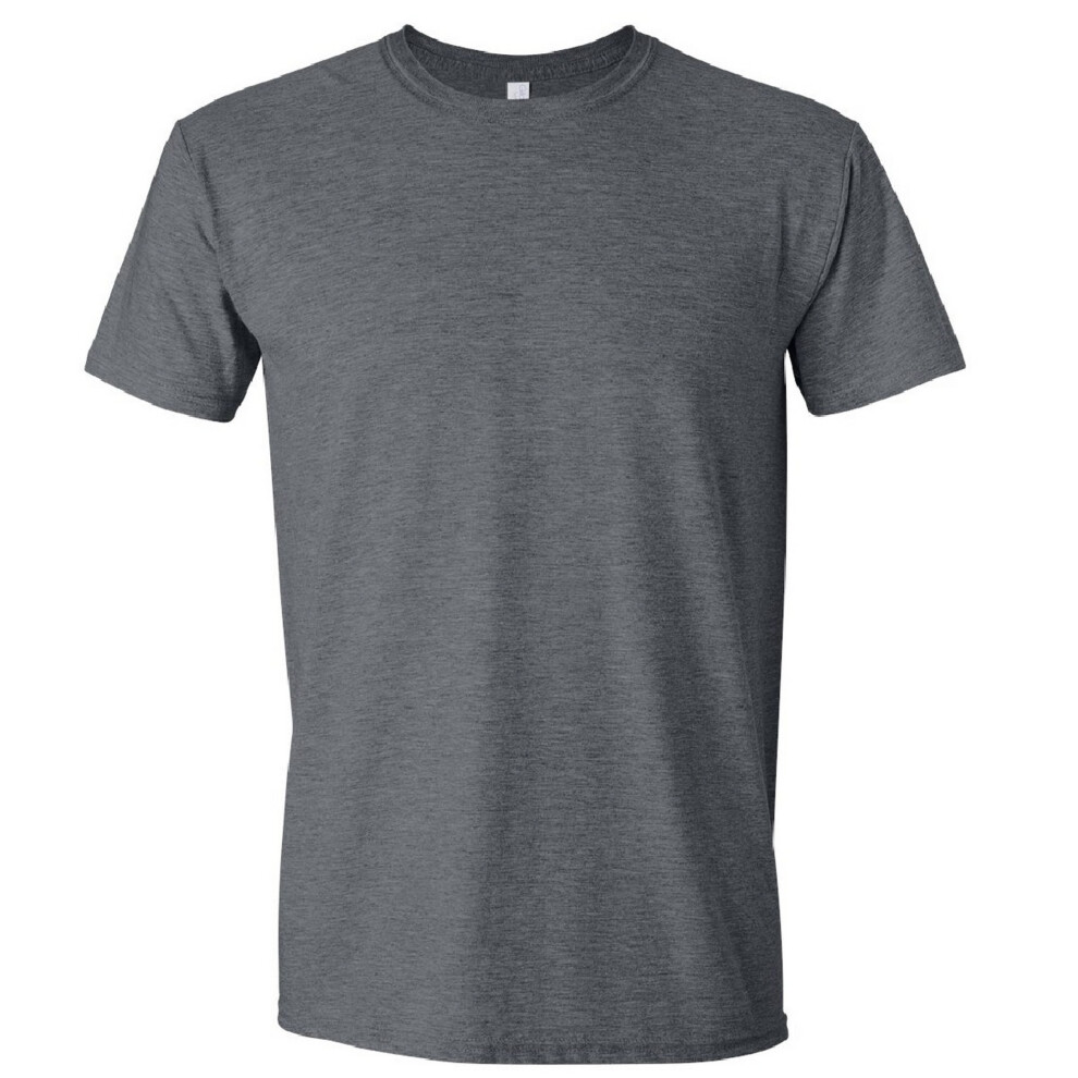 (5XL, Dark Heather) Gildan Mens Short Sleeve Soft-Style T-Shirt