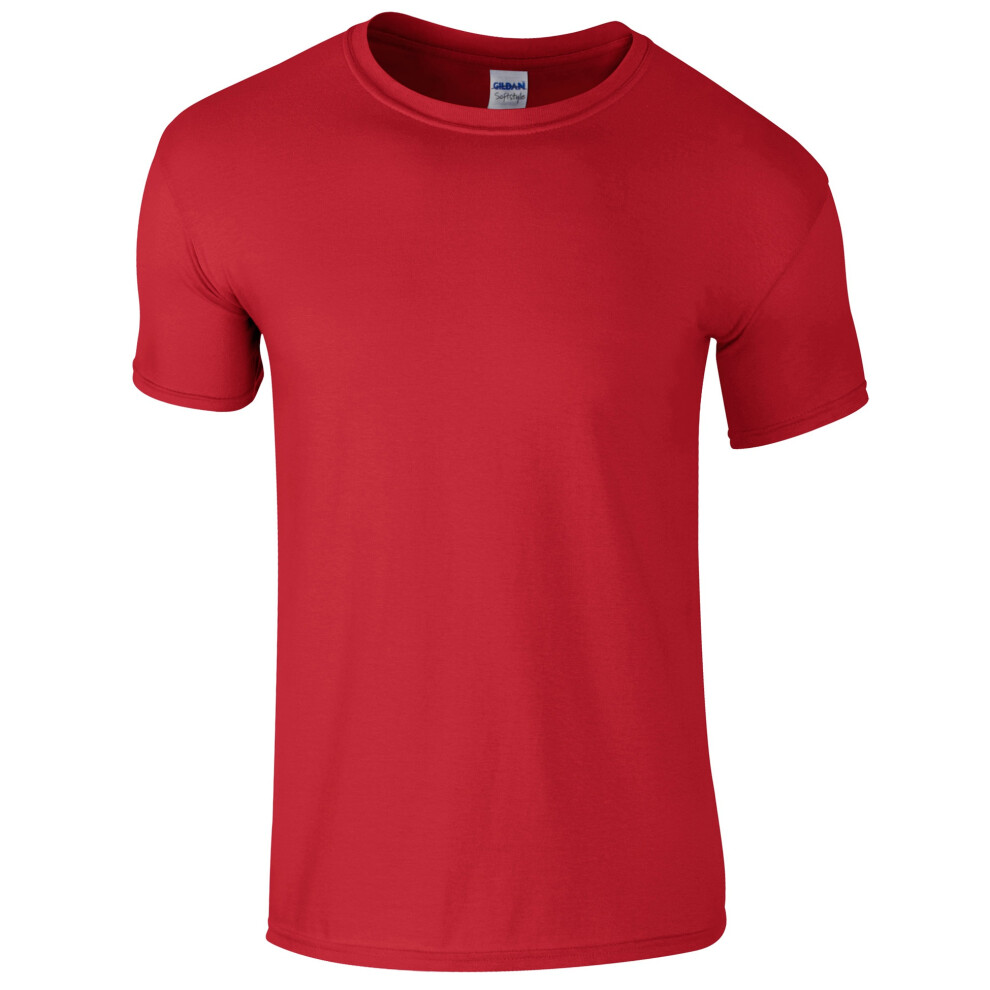 (5XL, Red) Gildan Mens Short Sleeve Soft-Style T-Shirt