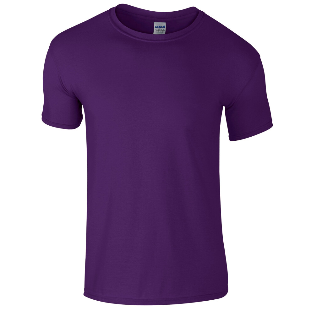 (2XL, Purple) Gildan Mens Short Sleeve Soft-Style T-Shirt