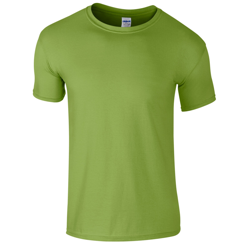 (2XL, Kiwi) Gildan Mens Short Sleeve Soft-Style T-Shirt