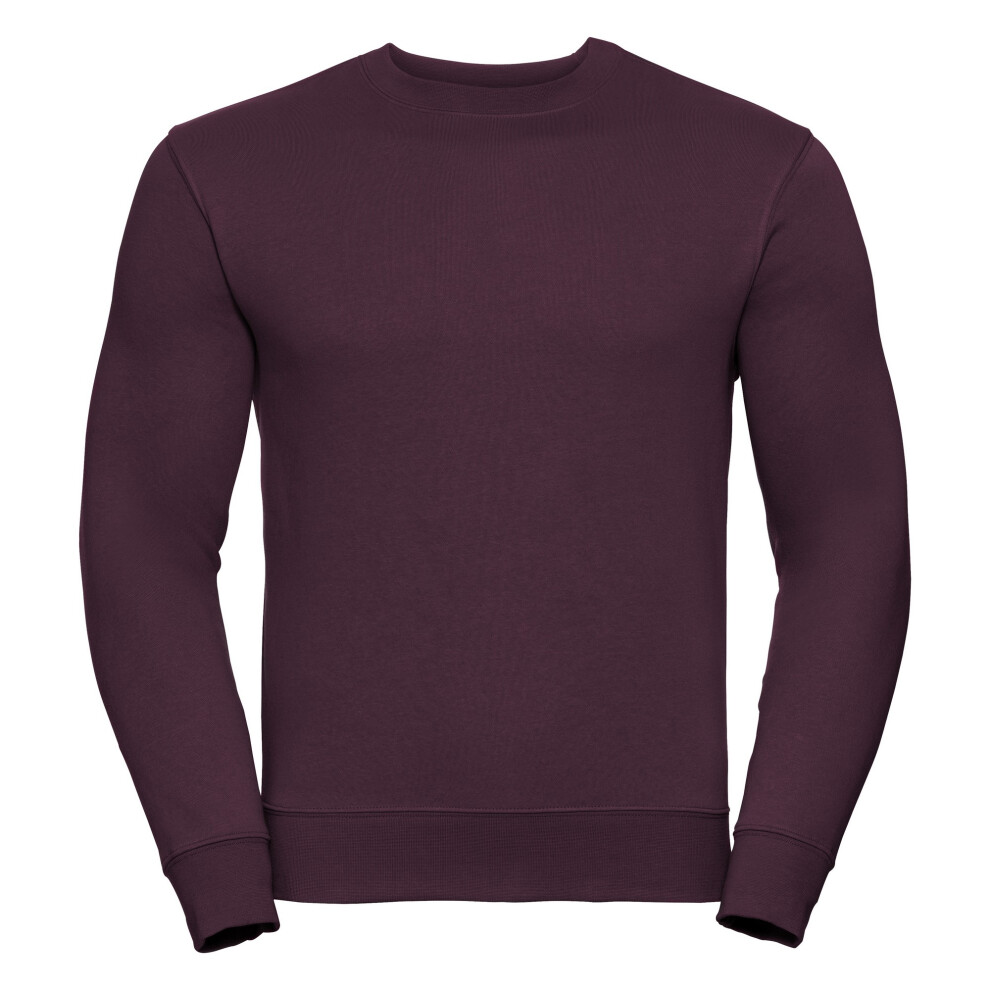 (XS, Burgundy) Russell Mens Authentic Sweatshirt (Slimmer Cut)