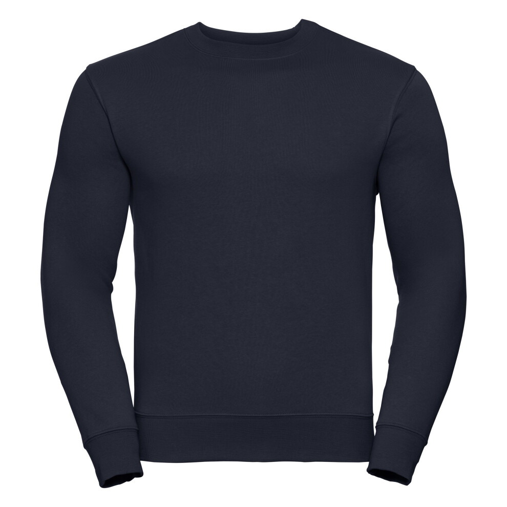 (5XL, French Navy) Russell Mens Authentic Sweatshirt (Slimmer Cut)