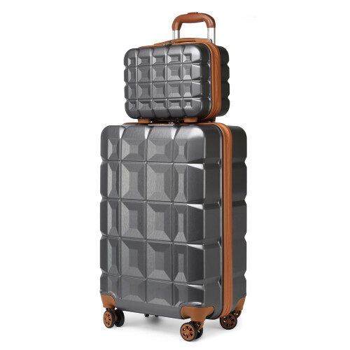 KONO 1 OR 4 PIECE LIGHTWEIGHT HARD SHELL ABS SUITCASE WITH TSA LOCK