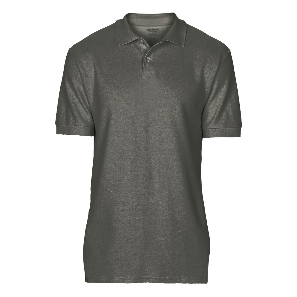 (M, Charcoal) Gildan Softstyle Mens Short Sleeve Double Pique Polo Shirt