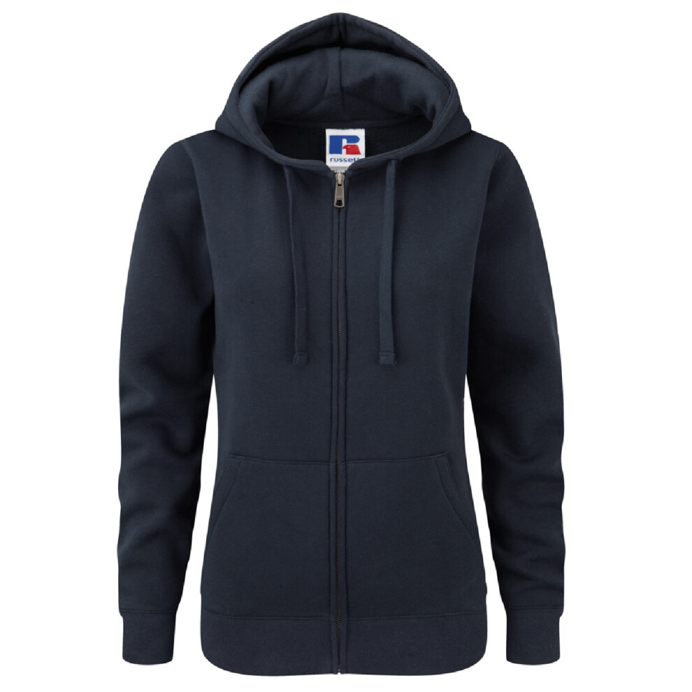 (XS, French Navy) Russell Ladies Premium Authentic Zipped Hoodie (3-Layer Fabric)