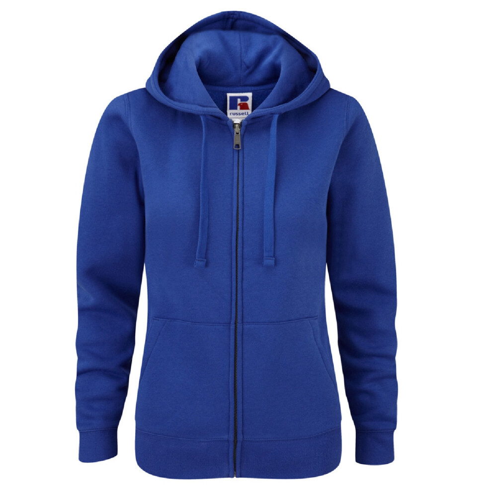 (XS, Bright Royal) Russell Ladies Premium Authentic Zipped Hoodie (3-Layer Fabric)