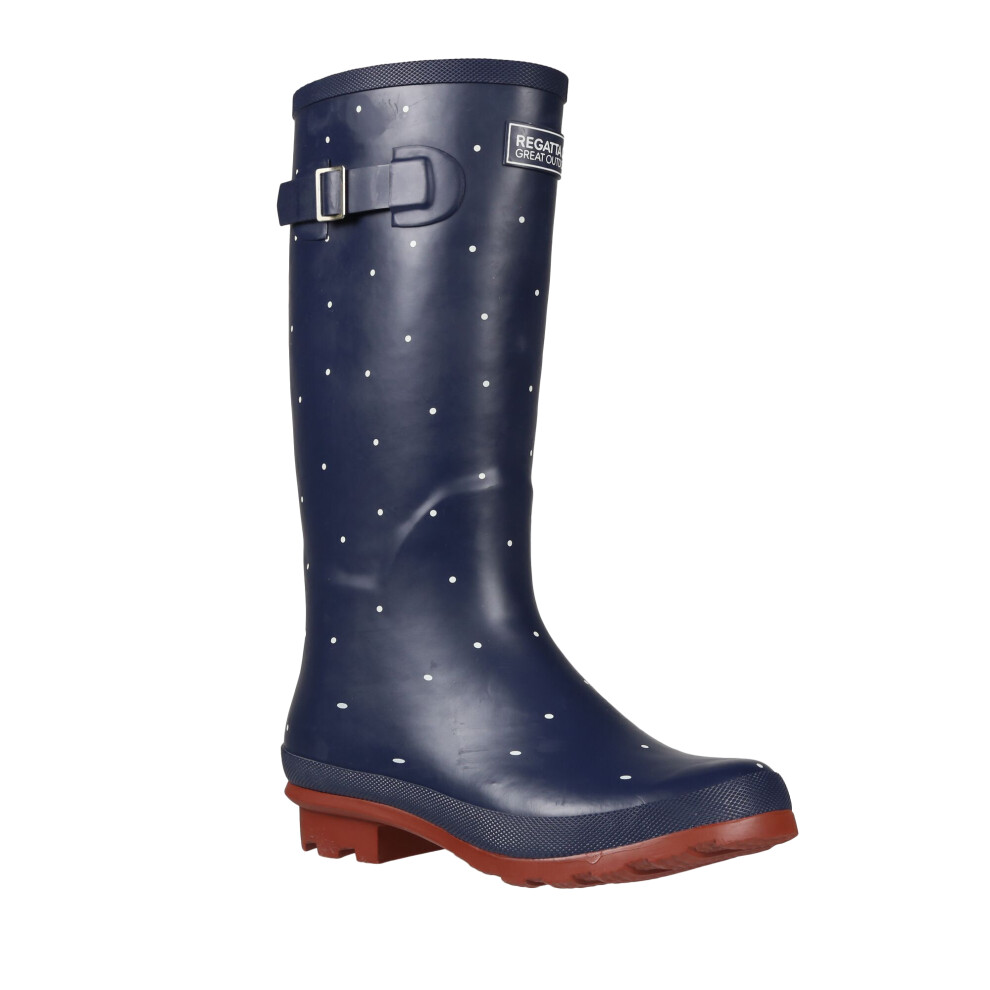 (6 UK, Navy/Burnt Tikka Red) Regatta Womens/Ladies Ly Fairweather II Tall Durable Wellington Boots