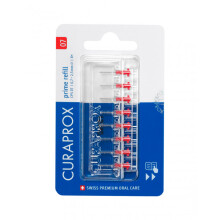 Curaprox CPS 07 Prime Refill Pack Interdental Brushes, 0.7mm to 2.5mm, Red (8 Pack) X 1