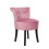 (Pink) Velvet Vanity Chair Accent Rivet Makeup Stool 5