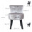 (Silver) Velvet Vanity Chair Accent Rivet Makeup Stool 6