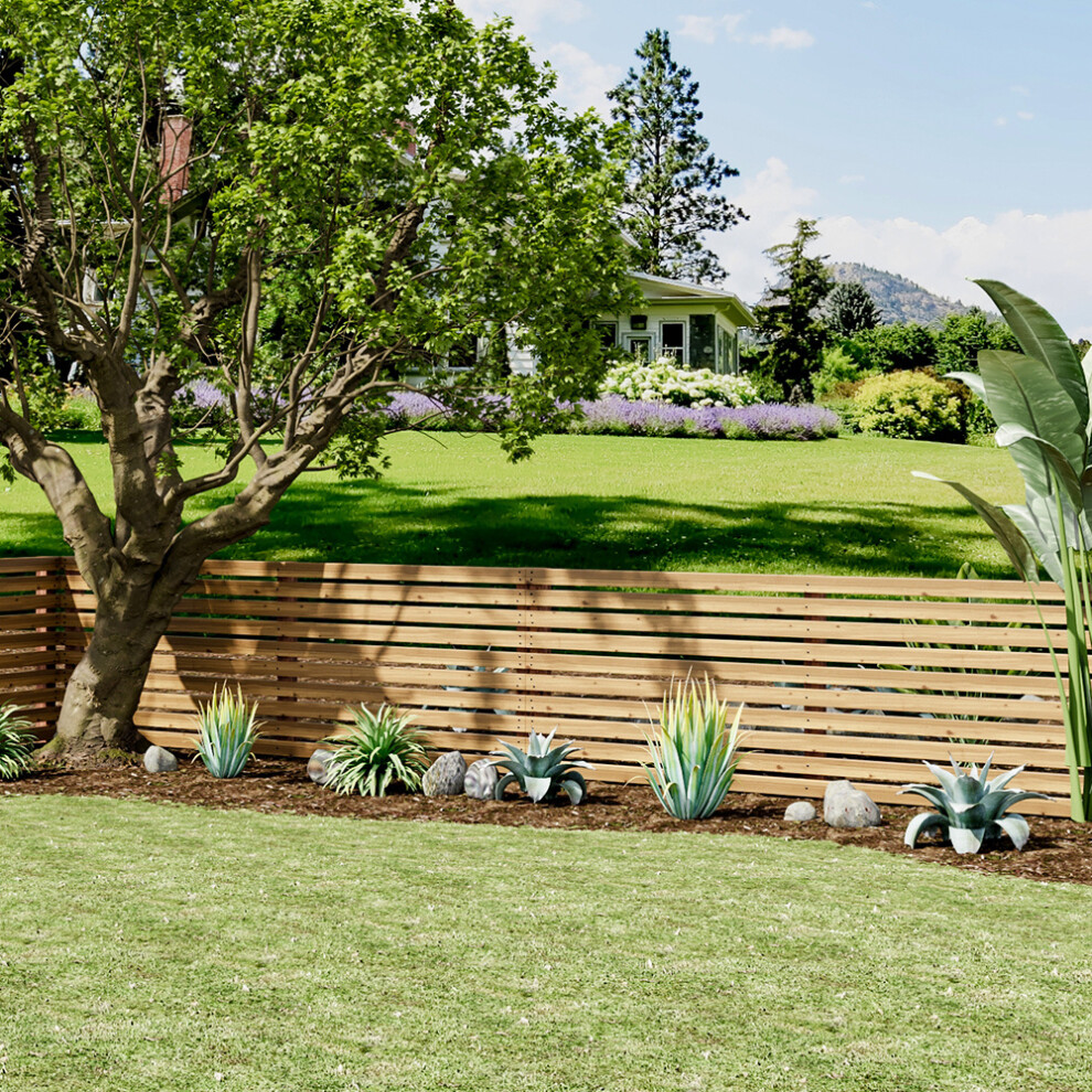 Traditional Lap 2ft Wooden Fence panel for Garden and Patio Landscaping 1.8m W x 0.6m H