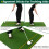 Costway 5ft x 4ft Golf Hitting Mat Grass Turf Train Aid W/ 2 Sticks & Rubber Tees 6