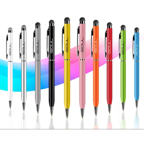 (Multi) iSOUL Stylus Pen for Tablets Mobile Phone 10 Pack 2 in 1 Capacitive Ballpoint 2