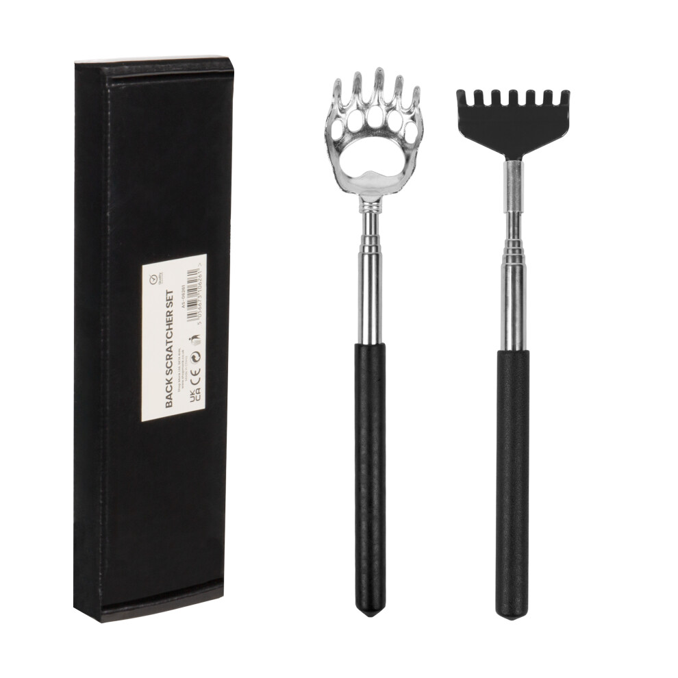2 Pcs Extendable Back Scratcher Set Bear Claw Hand Finger