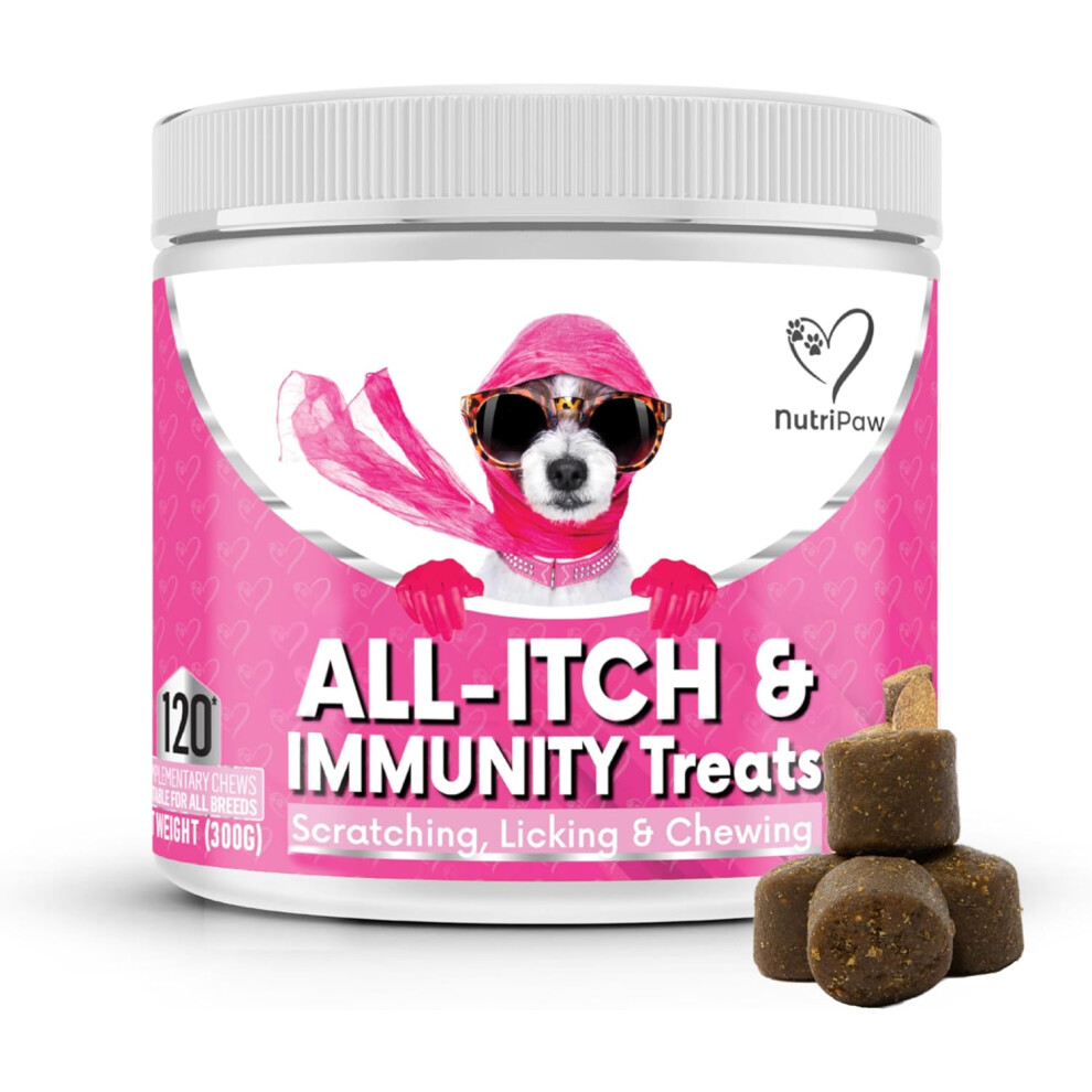 NutriPaw All-Itch Immunity Treats For Dogs Soothe Itchy Paws, Eyes UK