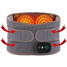 Rechargeable Lumbar Heating Pad, Wireless Heated Back Belt