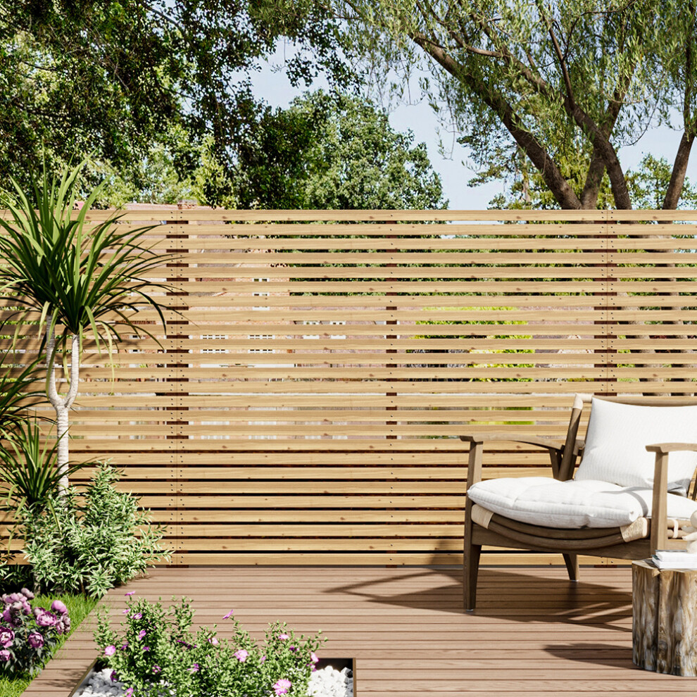 Traditional Lap 5ft Wooden Fence panel Decorative fence panel Perfect for Garden 1.8m W x 1.5m H