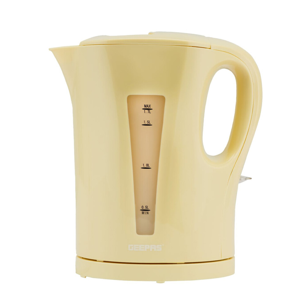 Geepas 2200W 1.7L Cordless Electric Kettle Hot Water Tea Coffee Maker, Beige-image-OPC-PBDZCT7-NEW