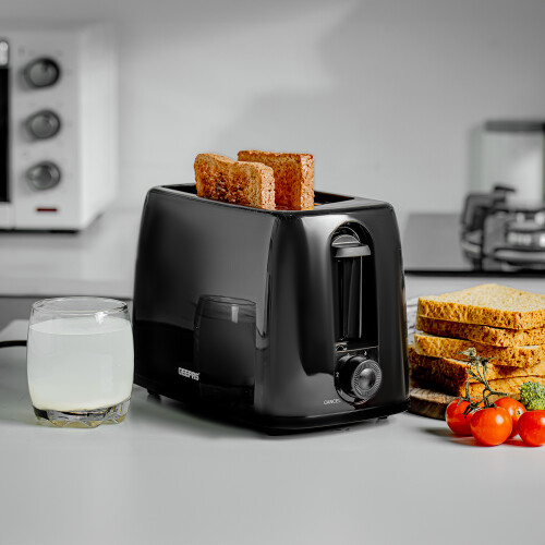 GEEPAS (Black) Geepas 2Slice Toaster 6Level Browning Control 650W 2