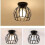 Vintage Ceiling Light, Black Semi Flush Mount Ceiling Light, Metal Cage Ceiling Light Shade 4