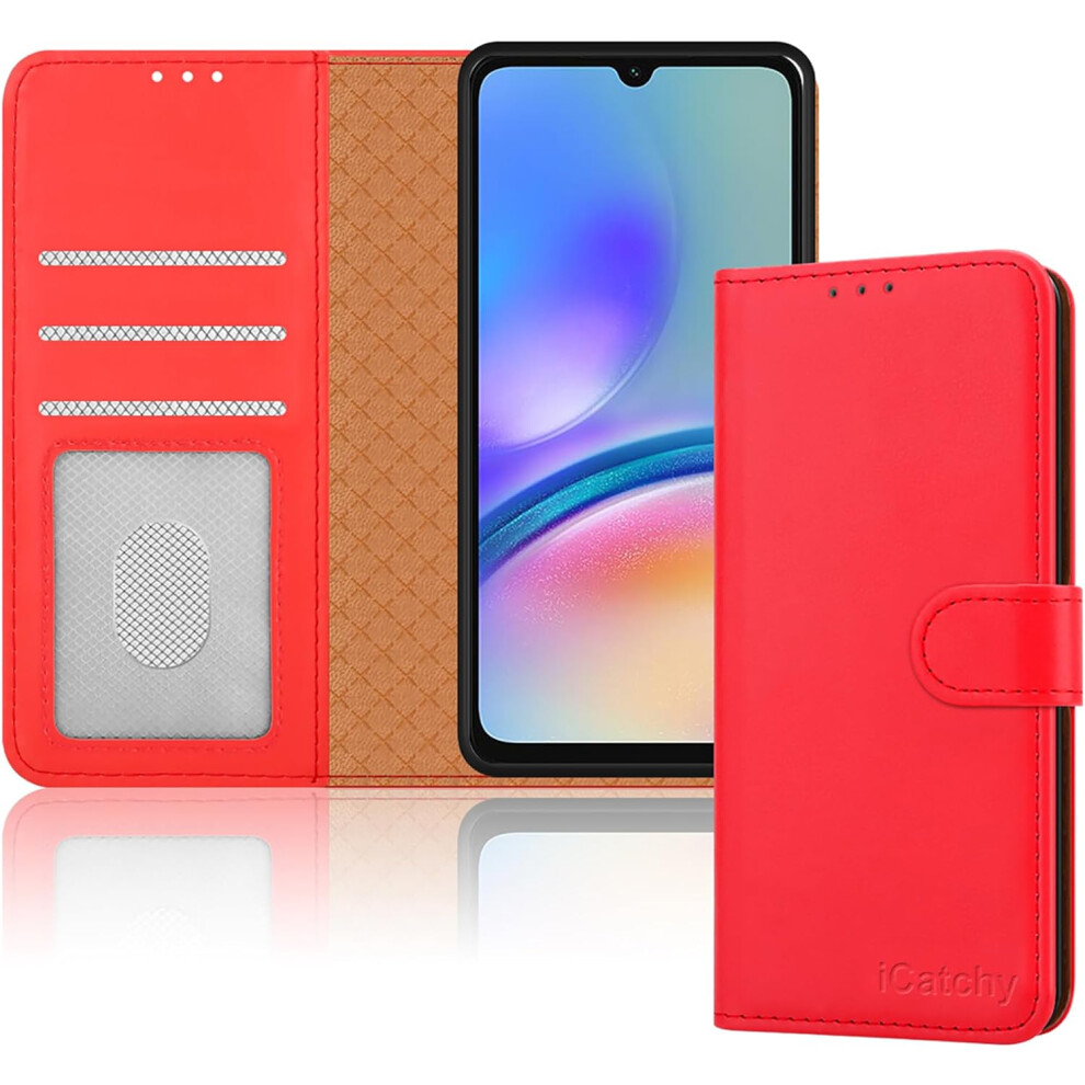 (Red) Samsung Galaxy A05S Case, RFID Blocking Phone Cover