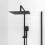 NES Home Nes Home Square Shower Mixer Handset & Riser Rail Kit Matte Black 2