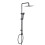 NES Home Nes Home Square Shower Mixer Handset & Riser Rail Kit Matte Black 5