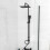 NES Home Nes Home Square Shower Mixer Handset & Riser Rail Kit Matte Black 1