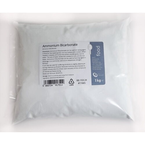 Ammonium Bicarbonate - Raising agent - Food Grade for biscuits etc