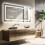 1200x600mm Led Backlit Lighted Bathroom Mirror Dimmable Anti-fog 4