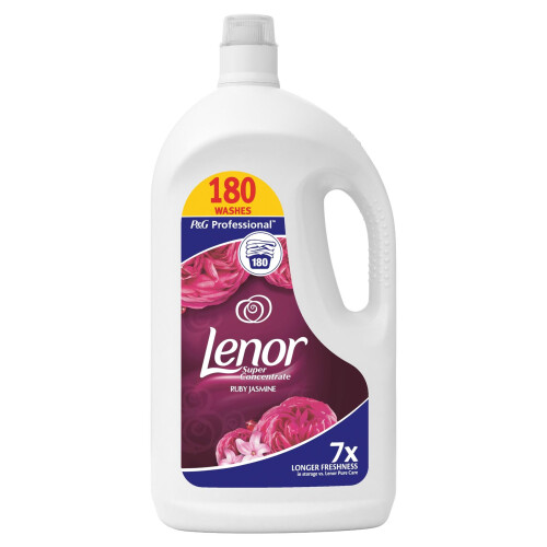 Lenor Super Concentrate Ruby Jasmine Fabric Conditioner - 180 Washes, Long-Lasting Floral Scent