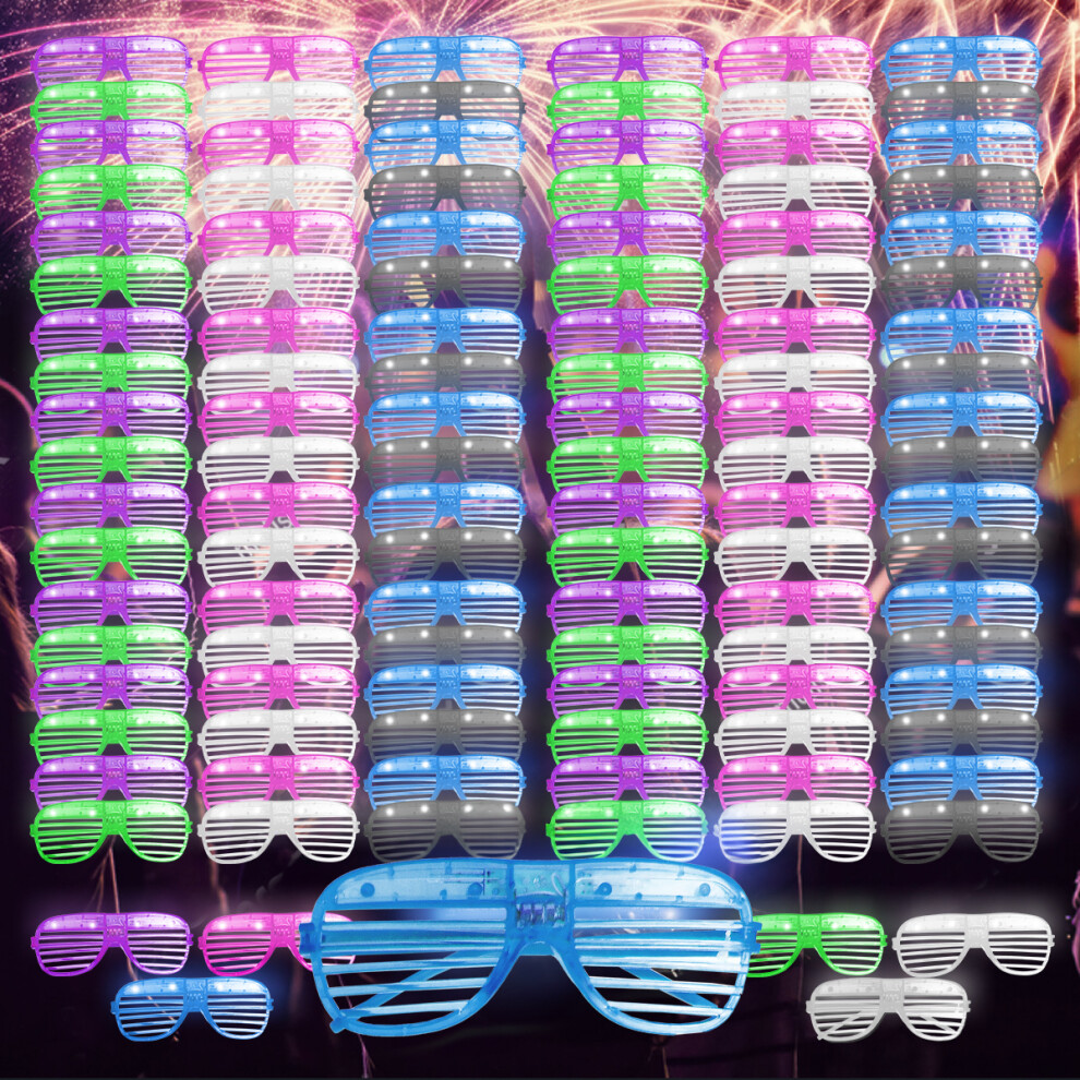 144pk Party Flashing Glasses Neon Glasses Rave Accessories Futuristic