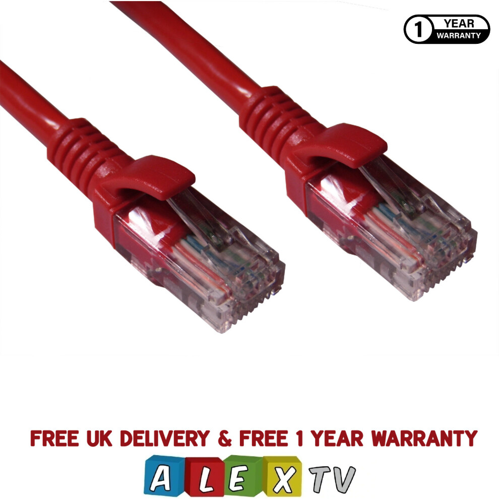 1M Cat5e Ethernet Utp Data Network Lan Installation Cable Rj45 Patch Lead Red 3301424102514