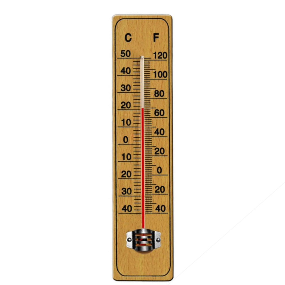 Traditional Wooden Room Thermometer Indoor or Outdoor