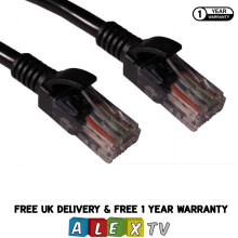 10m Cat5e Ethernet UTP Data Network LAN Installation Cable RJ45 Patch Lead Black