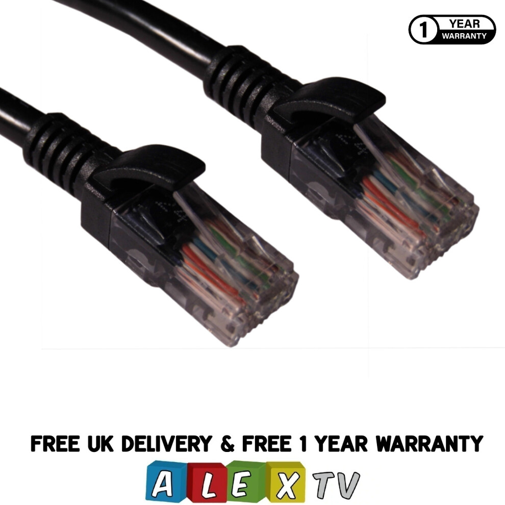 20m Cat5e Ethernet UTP Data Network LAN Installation Cable RJ45 Patch Lead Black