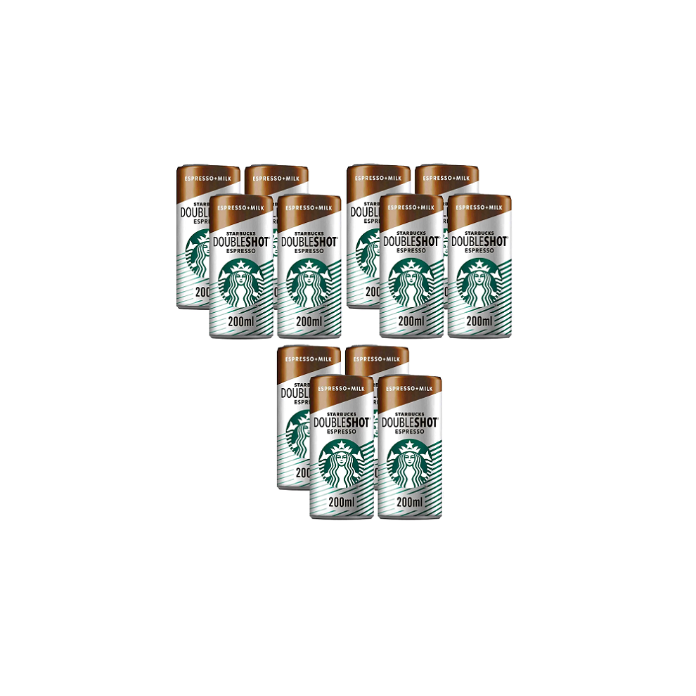 Starbucks Coffee Doubleshot Espresso + Milk Iced Coffee 12x200ml Best Before June 2025