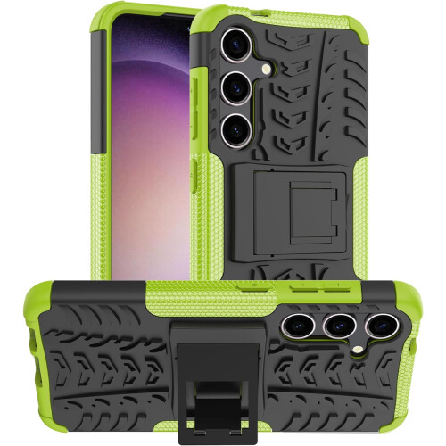 (Green) Samsung Galaxy S24 Dual Layer Shockproof Cover