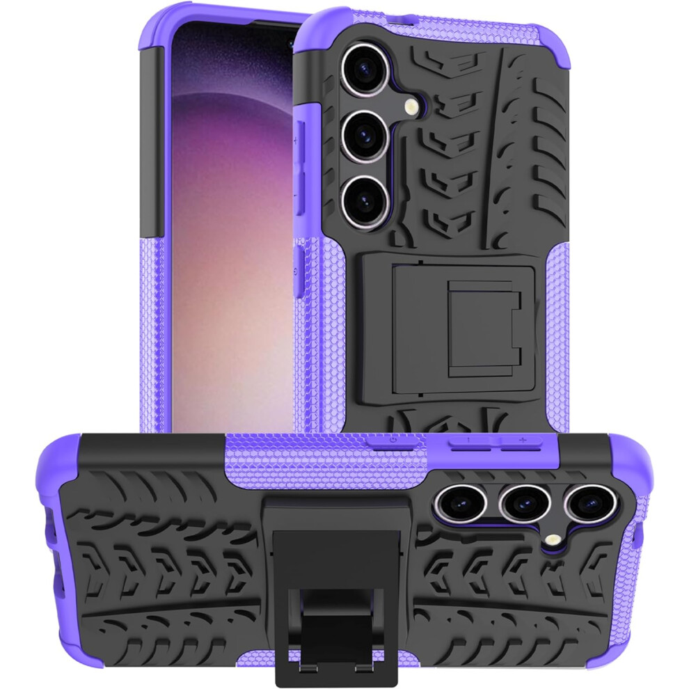 (Purple) Samsung Galaxy S24 Dual Layer Shockproof Cover Purple 5056298096794