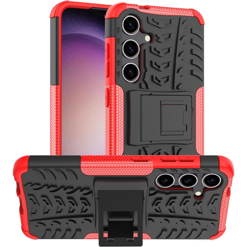 (Red) Samsung Galaxy S24 Dual Layer Shockproof Cover