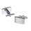 Luxury Silver Cufflinks Three Row Stone Elements from Charles William 2