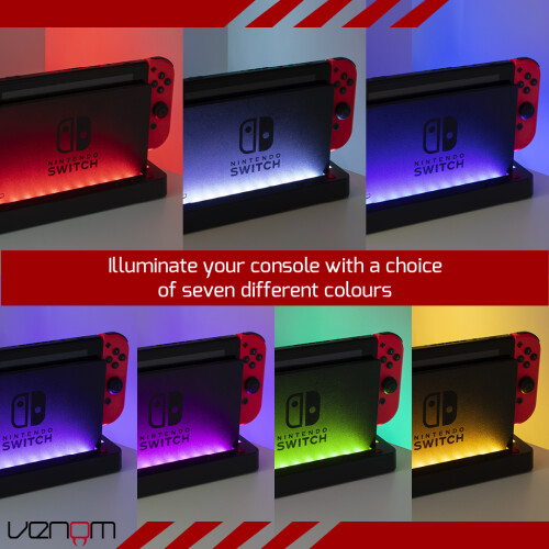 Venom Multi-Colour LED Light-up Console Stand (Nintendo Switch) 2