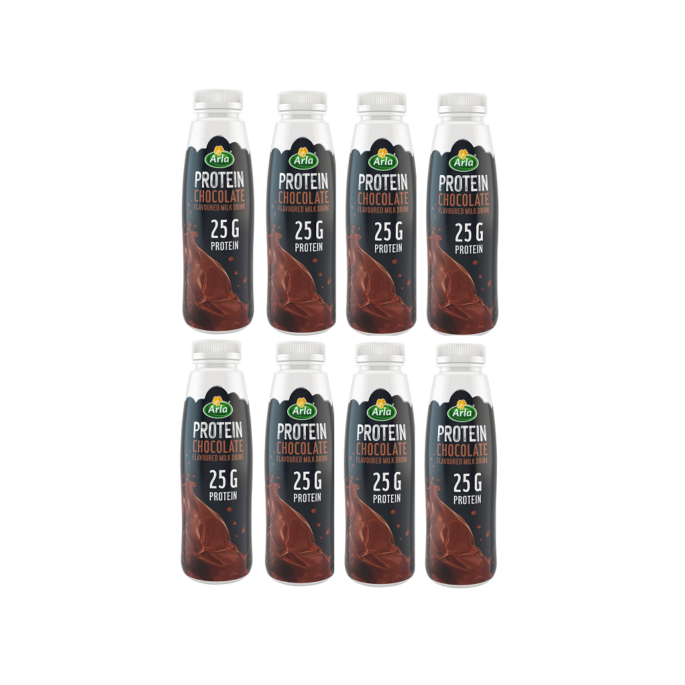 Arla Protein Shake Chocolate Flavour Milkshake Drink 8x 482ml Best Before March 2025