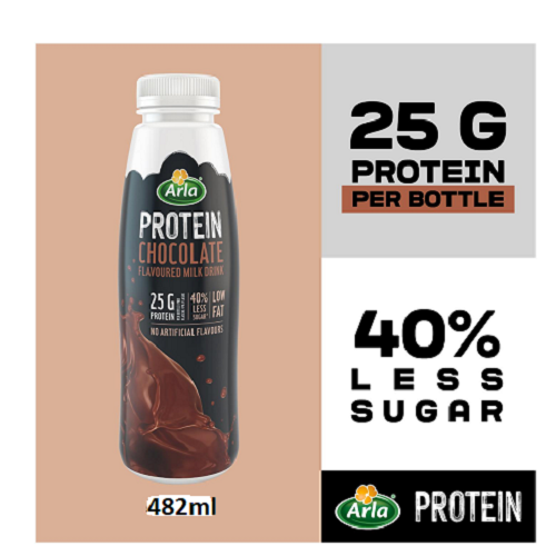 Arla Protein Shake Chocolate Flavour Milkshake Drink 8x 482ml 1