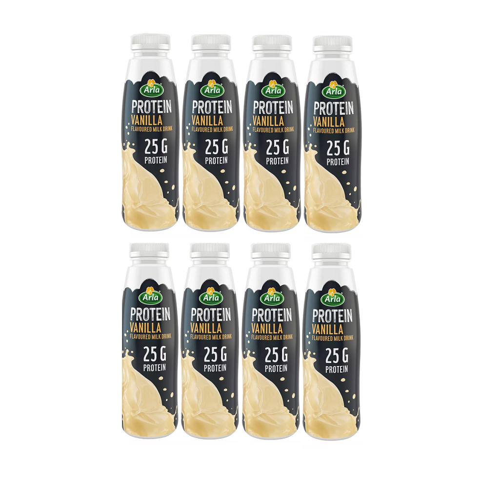 Arla Protein Shake Vanilla Flavoured Milkshake Drink 8x 482ml Best Before APRIL 2025