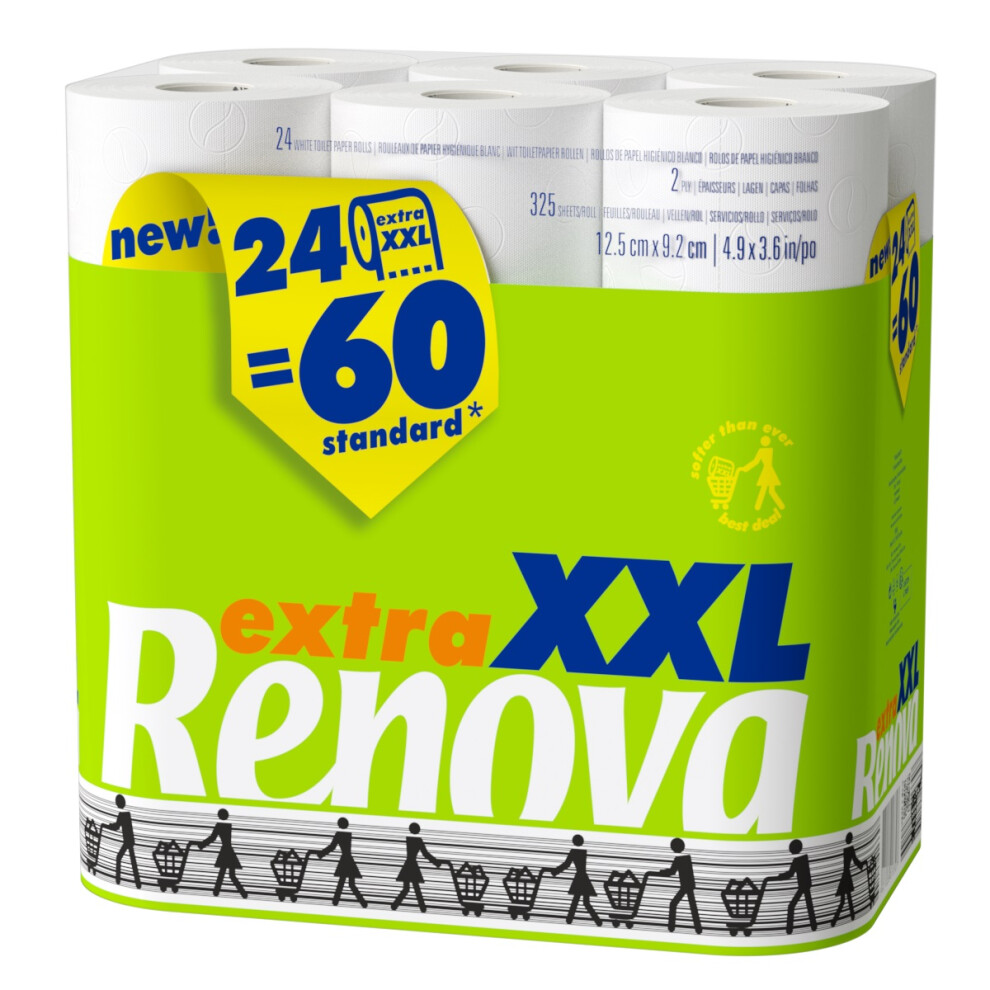 Renova Extra Xxl Toilet Tissue Paper - 18 Rolls
