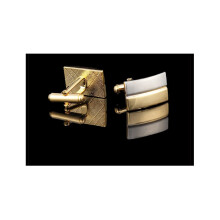 Silver Gold Cufflinks Two Tone Stripe in Stunning Design