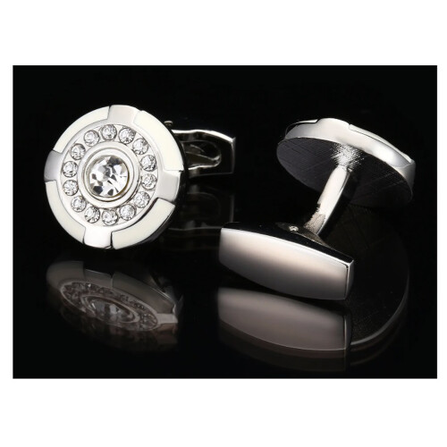 Charles William Silver Cufflinks in Stunning White Design 1