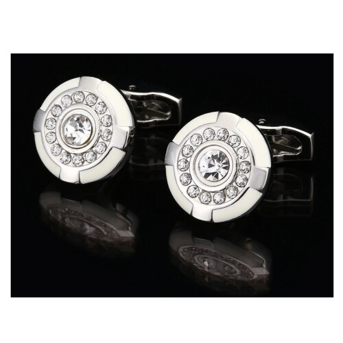Charles William Silver Cufflinks in Stunning White Design 2